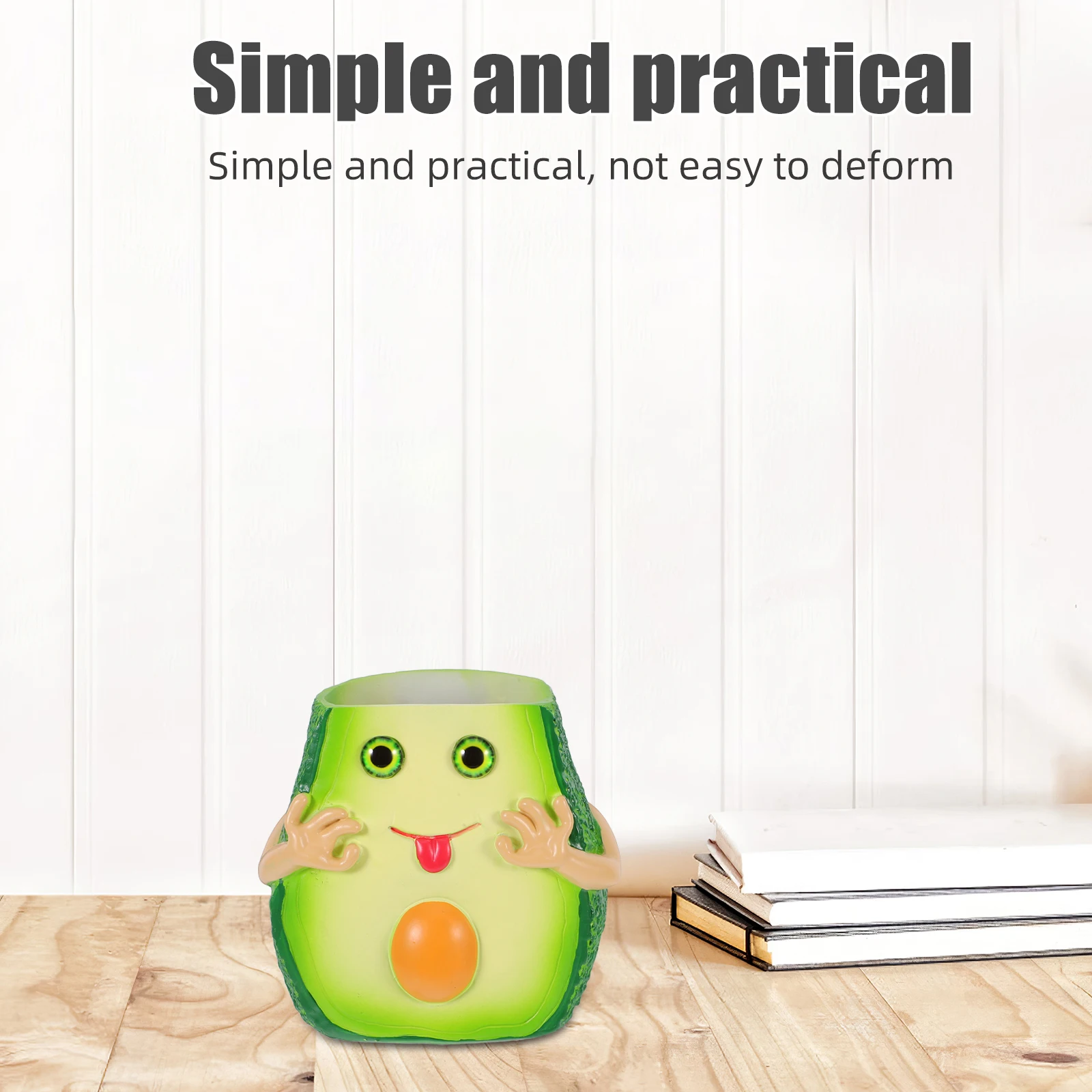 

Avocado Flower Pot Resin Succulent Planter Small Indoor Cute Planters Cactus Bonsai Vase Kitchen Bedroom Office Desk Organizer
