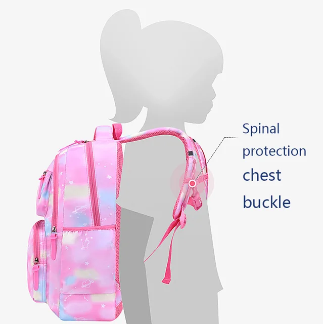 Children Girl Backpack School Bag Pink For Kid Child Teenage Schoolbag Primary Kawaii Cute Waterproof – view 3
