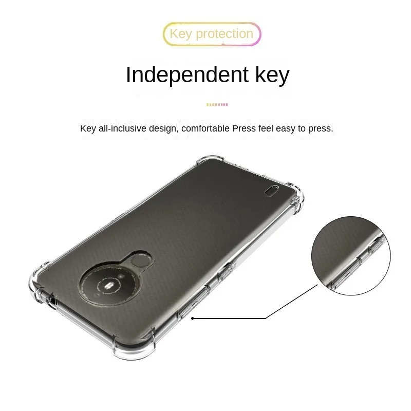 Для Nokia 7.2 TA 1193 1169, противоударный чехол с подушкой безопасности, прозрачный силиконовый бампер, мягкая задняя крышка из ТПУ, матовый чехол для Nokia 7.2 Nokia7.2 Для Nokia 7.2 TA 1193 1169, противоударный чехол с подушкой безопасности, прозрачный силиконовый бампер, мягкая задняя крышка из ТПУ, матовый чехол для Nokia 7.2 Nokia7.2