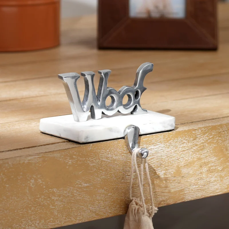 

Marble & Shiny Polish Stocking Holder - Woof Design
