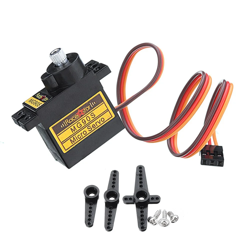 Racerstar MG90S 9g Micro Metal Gear Analog Servo สําหรับ 450 RC เฮลิคอปเตอร์ RC รถเรือหุ่นยนต์