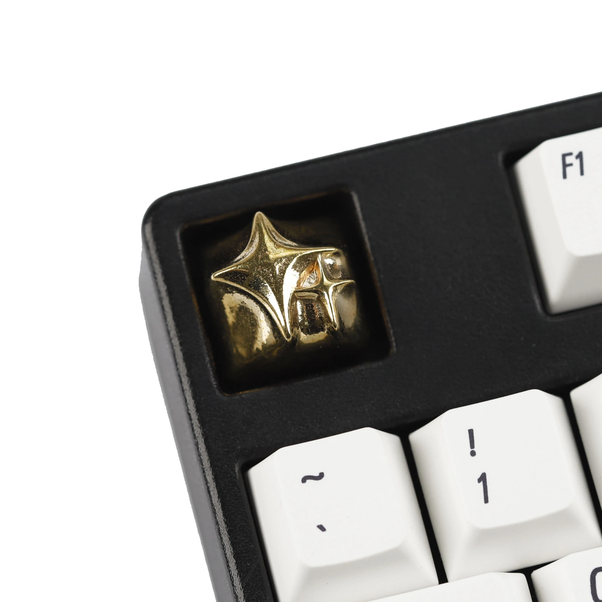 YMDK 1pcs Metal Star Silver Black Gold Personalized Esc Key Keycaps Cool Novel Creative Keycap for Mechanical Keyboard