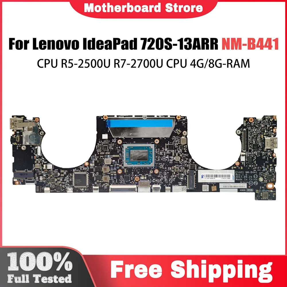 

NM-B441 Mainboard For Lenovo IdeaPad 720S-13ARR Laptop Motherboard R5-2500U R7-2700U CPU 4G/8G-RAM 5B20Q59464 5B20Q59378