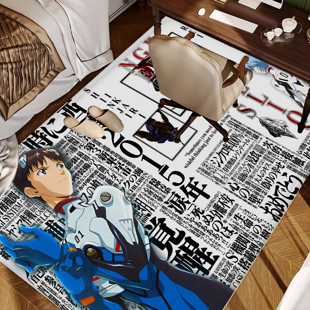 N-Neon G-Genesis E-Evangelion Anime Door Mat Washable Non-Slip Living Room Sofa Chairs Area Mat Kitchen Toilet Rug