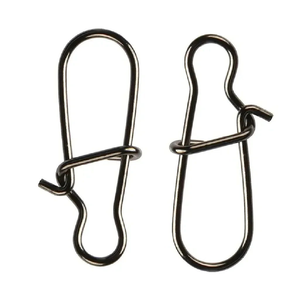

100pcs Stainless Steel Fishing Snap Hooked Snap Pin Fastlock Clip Accessories Tackle for Barrel Swivel Lure hook