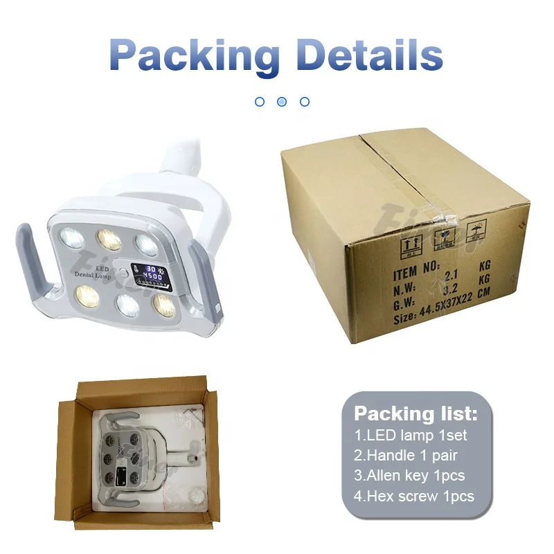 FINER Lampada a LED montata su cella a 6 lampadine Lampada a LED per poltrona odontoiatrica Luce a LED dentale