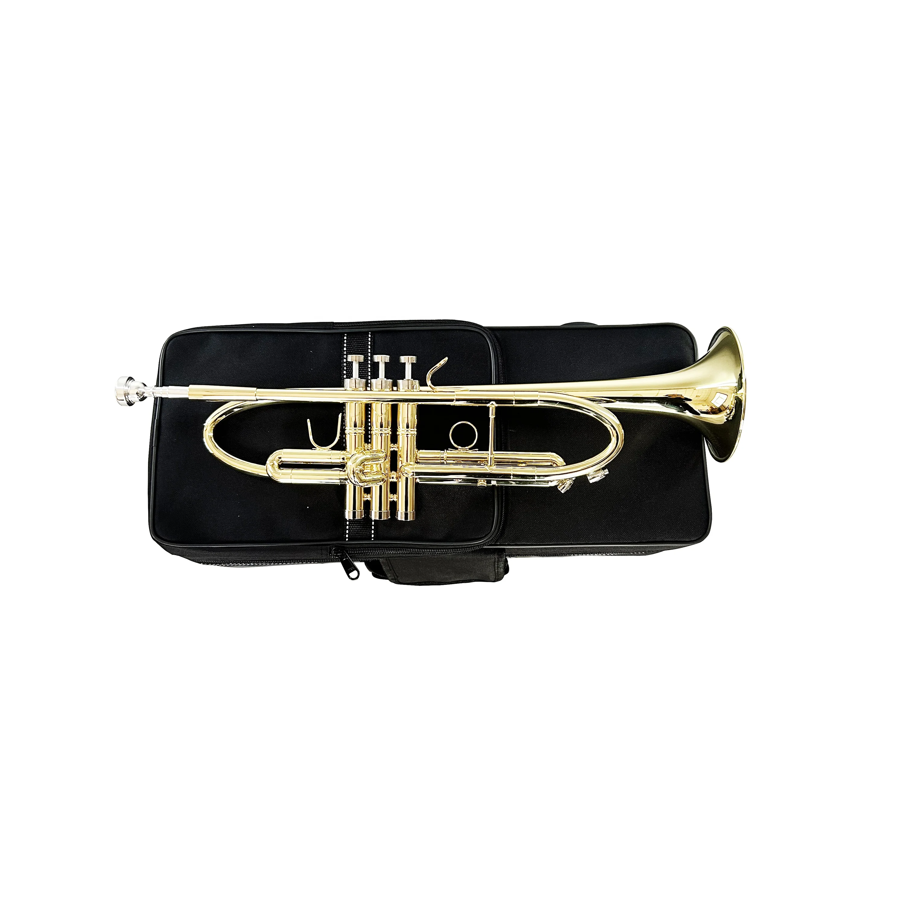 

Professional BB Tone Trumpet JYTR409HSA OEM Imitation Gold with a Brass Body and Gold Lacquer Surface