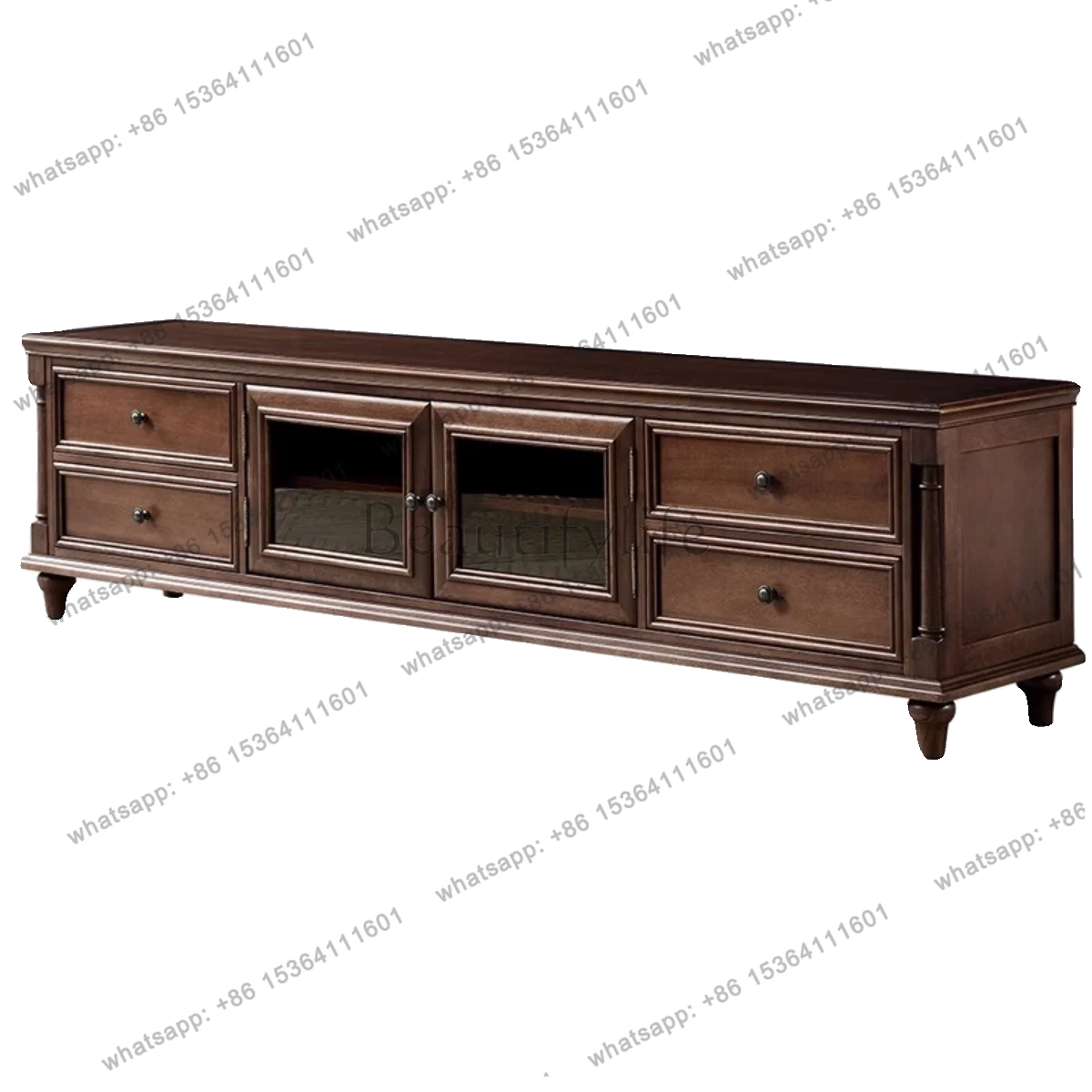 American country solid wood TV cabinet small apartment living room retro old locker