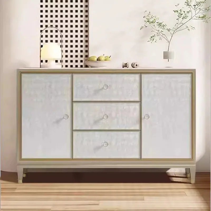 

Light luxury solid wood shell entrance American high-end storage simple multi-functional foyer decorative cabinet