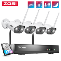 ZOSI 3MP Wireless Security Cameras System with 8channel H.265 2K CCTV NVR & 3MP HD Outdoor IP Camera WiFi Video Surveillance Kit