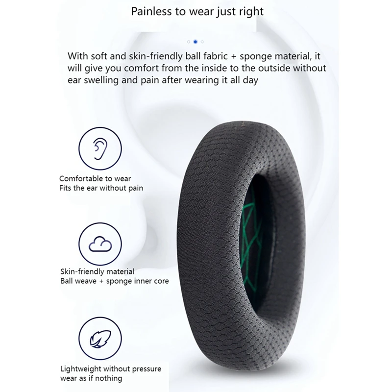 2 pezzi per cuscinetto per cuffie STEELSERIES ARCTIS, per cuscinetto per cuffie STEELSERIES ARCTIS 3/5/7/9Pro, memory foam