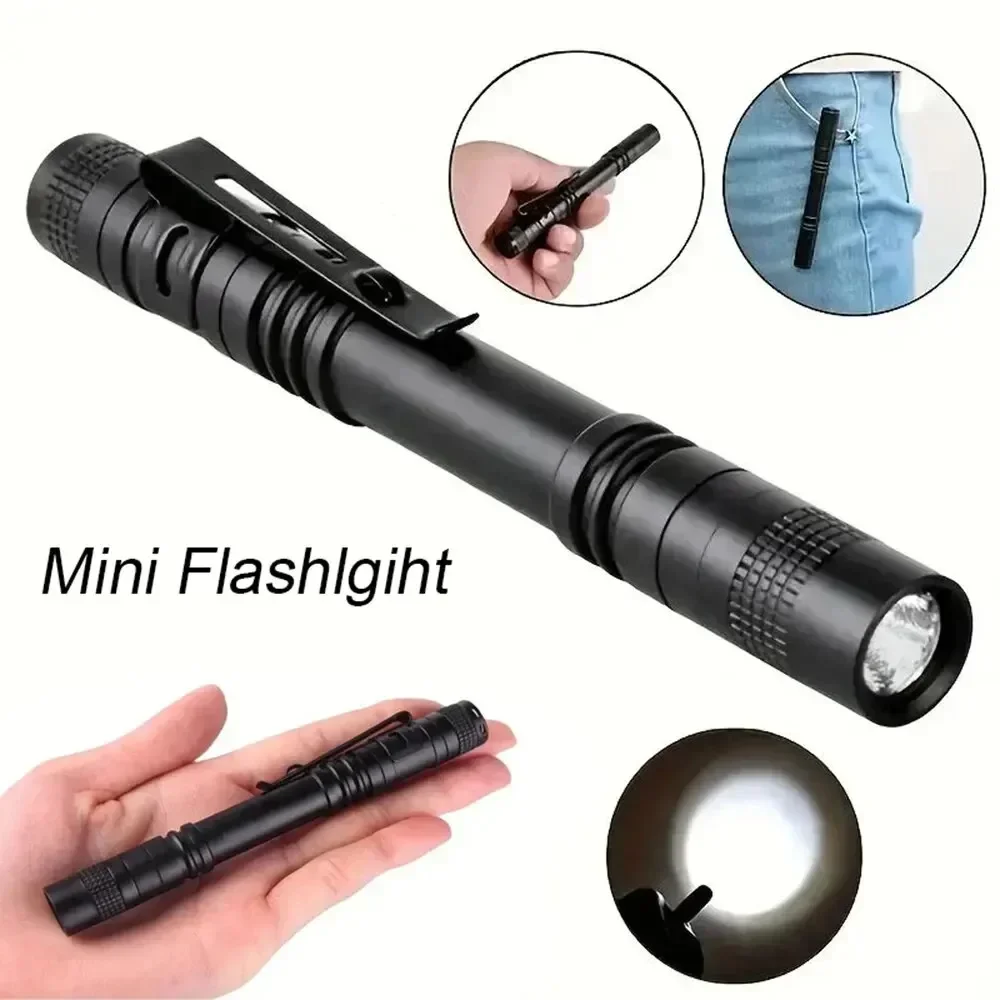 Mini LED Flashlight XPE Portable Zoom Pen Light Waterproof Torch Camping Emergency Outdoor Walking Lantern Keychain Flashlight