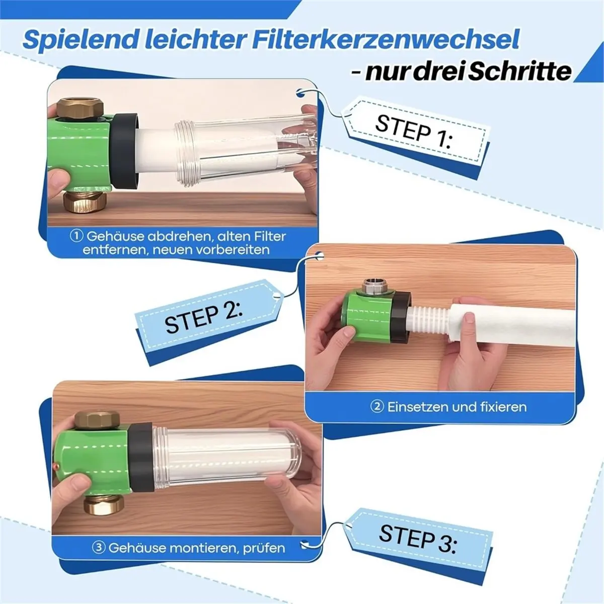 【MUST-HAVE LIST】 Pack of 4 Replacement Filters 80 Μm, for Water Filter FS1, Geno Fine Filter FS1,House Water Filter