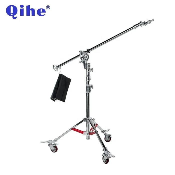 

Сверхмощная подставка для освещения стрелы из нержавеющей стали, высота подставки 93-172 см, перекладина 145-245 см