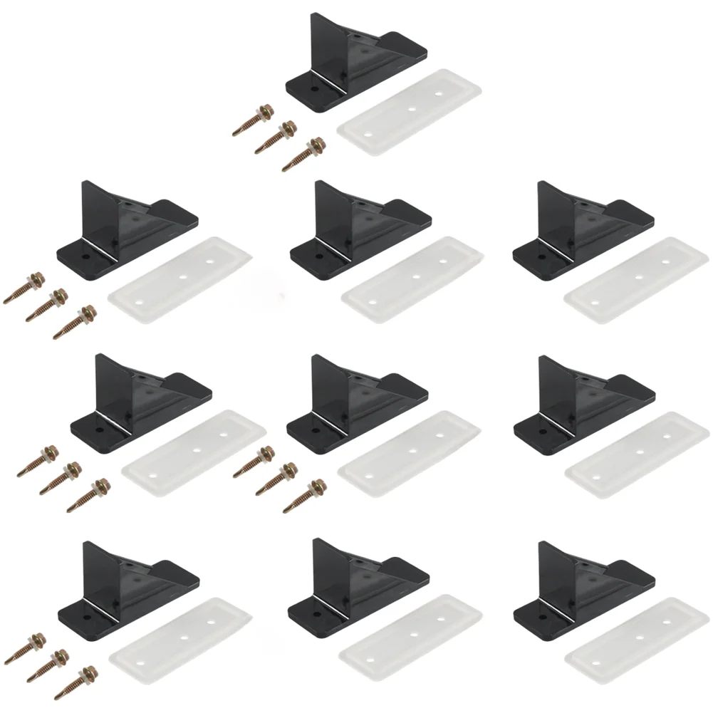 

10pcs Compatible Snow Guard For Metal Roof With Foot Pads And Screws Including Sealing Gaskets And Easy Install Secure Screws