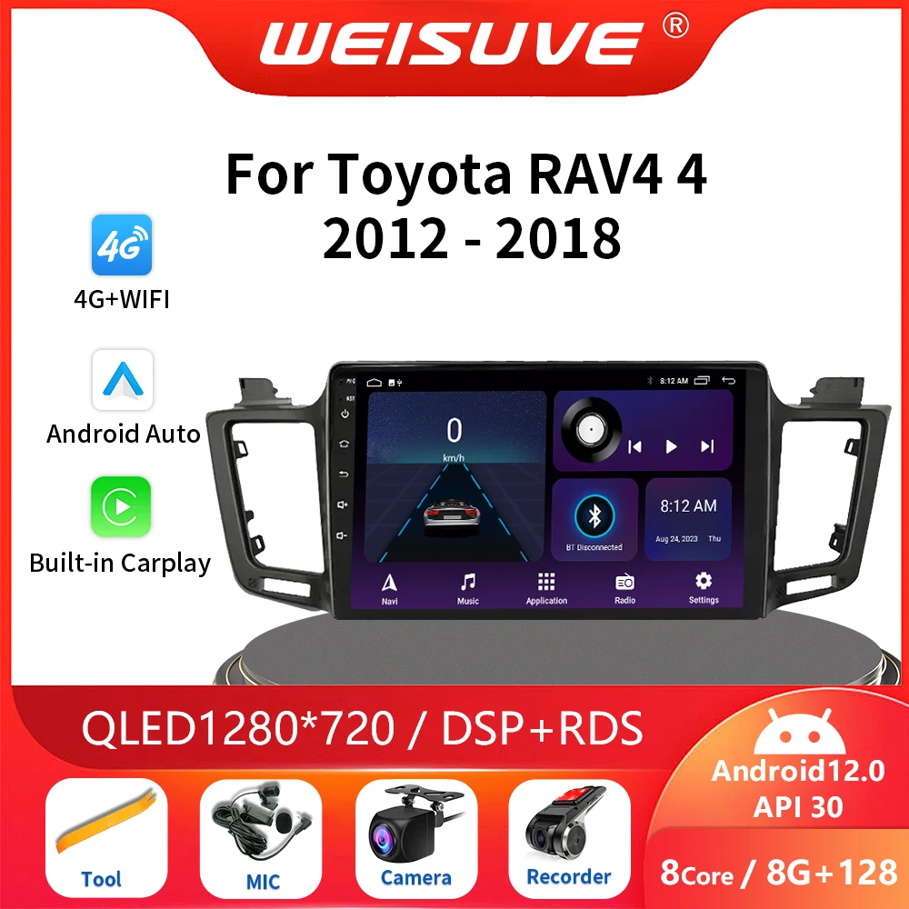 

2 Din Android 13 For Toyota RAV4 RAV 4 XA40 5 XA50 2012-2018 Car Radio Multimedia Player GPS Navigation Carplay Stereo autoradio