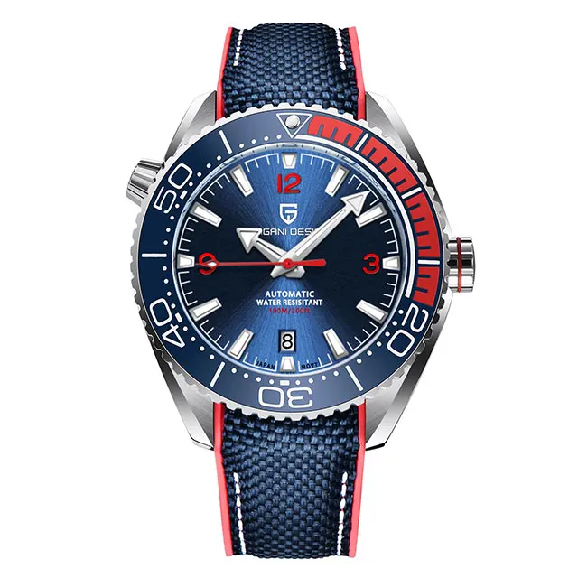 PAGANI DESIGN Klassiek luxe heren automatisch horloge Saffierglas Mechanisch polshorloge Roestvrij staal 100M waterdicht horloge Man