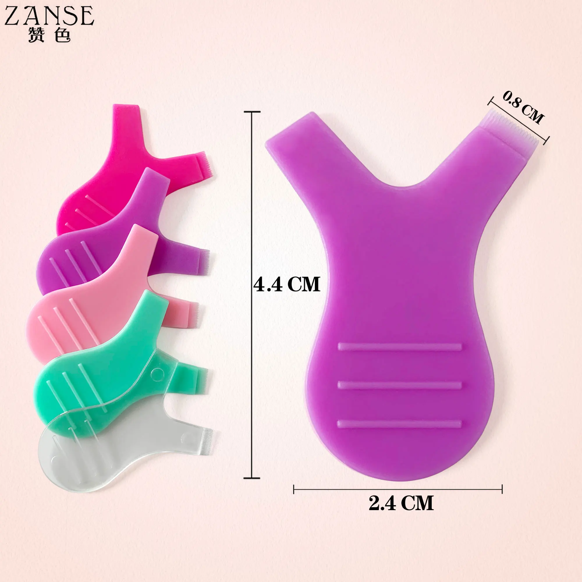 50 pçs pincéis de maquiagem cílios reutilizáveis plástico limpo pente y forma cílios levantamento modelador olho lash extensão perm cílios ferramentas