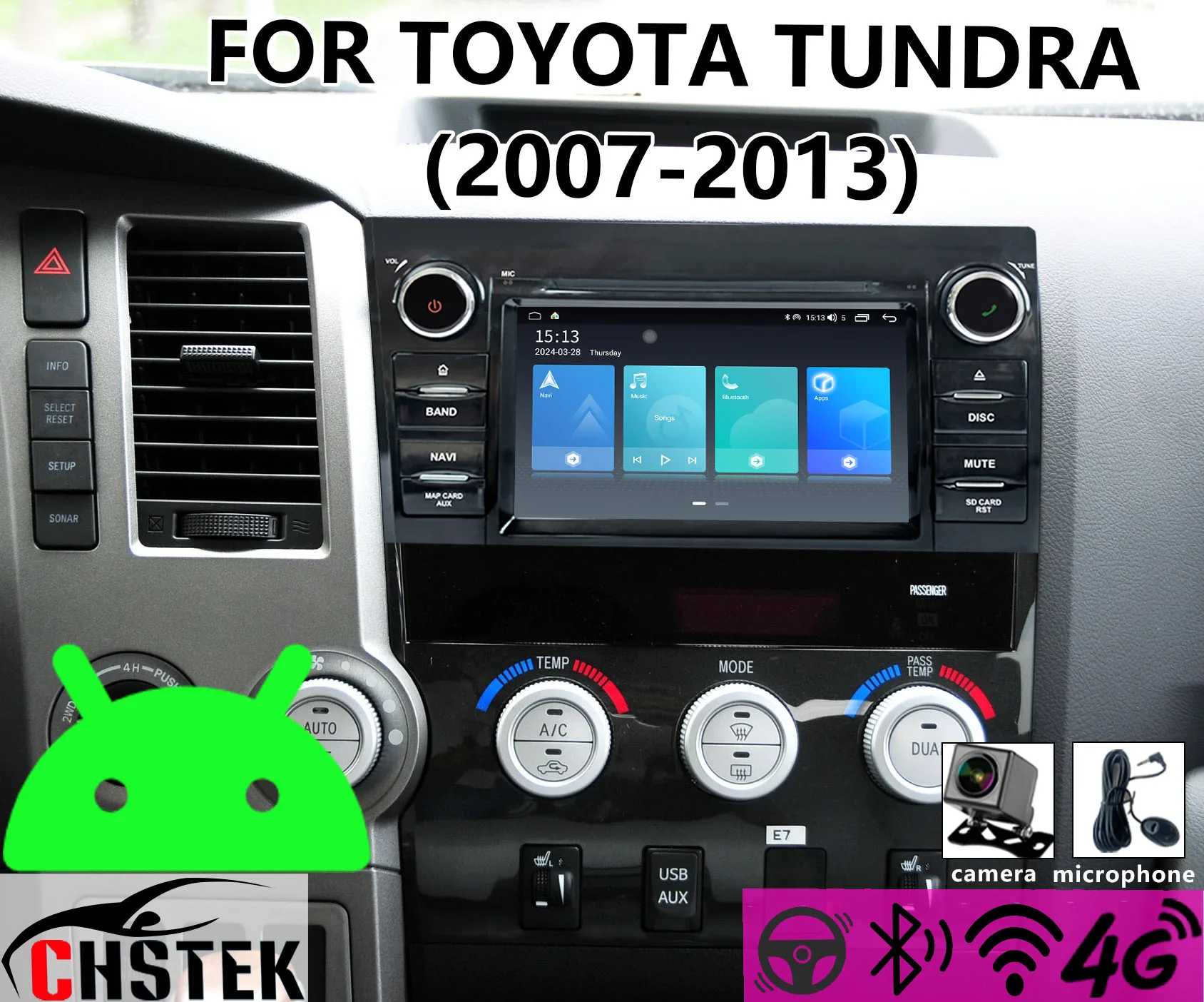 Car Autoradio 4G For Toyota Sequoia XK60 Tundra 2007-2021 Navigation Upgrade Models GPS WIFI Auto Vedio Stereo Replacement Guide