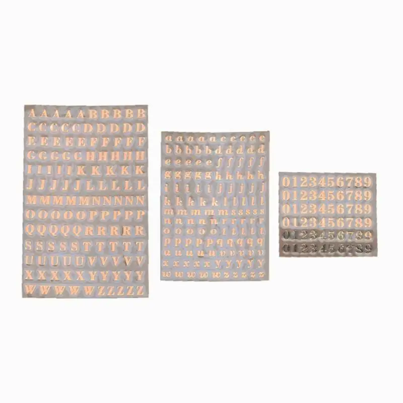 J78F Number Letters Resin Stickers Decorate Stickers for Silicone Resin Mold