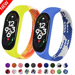 Bracelet for Xiaomi Mi band 6 7 Strap Nylon Braided solo loop pulseira bracelet Miband5 Wristband belt correa Mi band 7 5 4 6