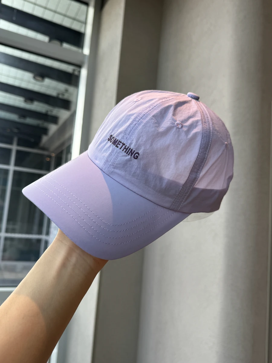 Simple letter quick-drying baseball cap Korean version fashionable face small travel sun protection cap
