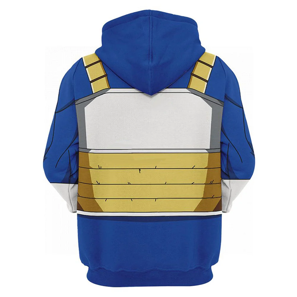 Vegeta IV Cosplay Hoodie para homens e mulheres, moletom com capuz impresso em 3D, streetwear casual, pulôver