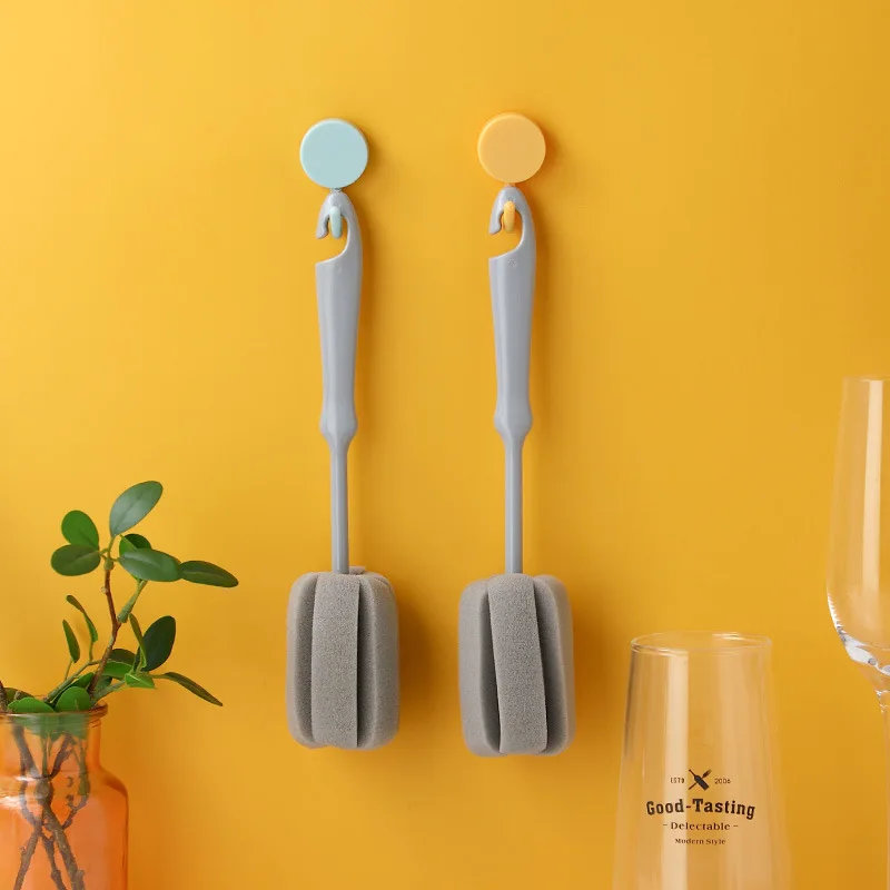 Cup Cleaning Brush Long Handle Bottle Cleaning Sponge Milk Bottle Wineglass Cups Cleaner Household Glass Coffee Mug TeaPot Brush