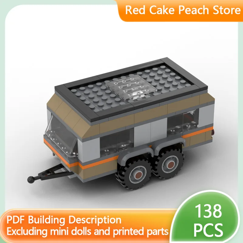 

Модель городской спасательной техники MOC, строительные кирпичи, прицеп для автофургона, модульная технология, детские праздничные подарки, сборные игрушки, костюм