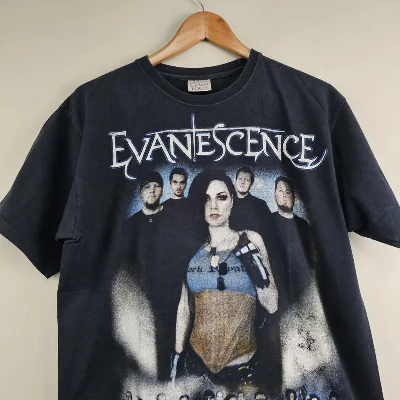 

2003 Evanescence Rock Band Black T Shirt Reprint KH7237