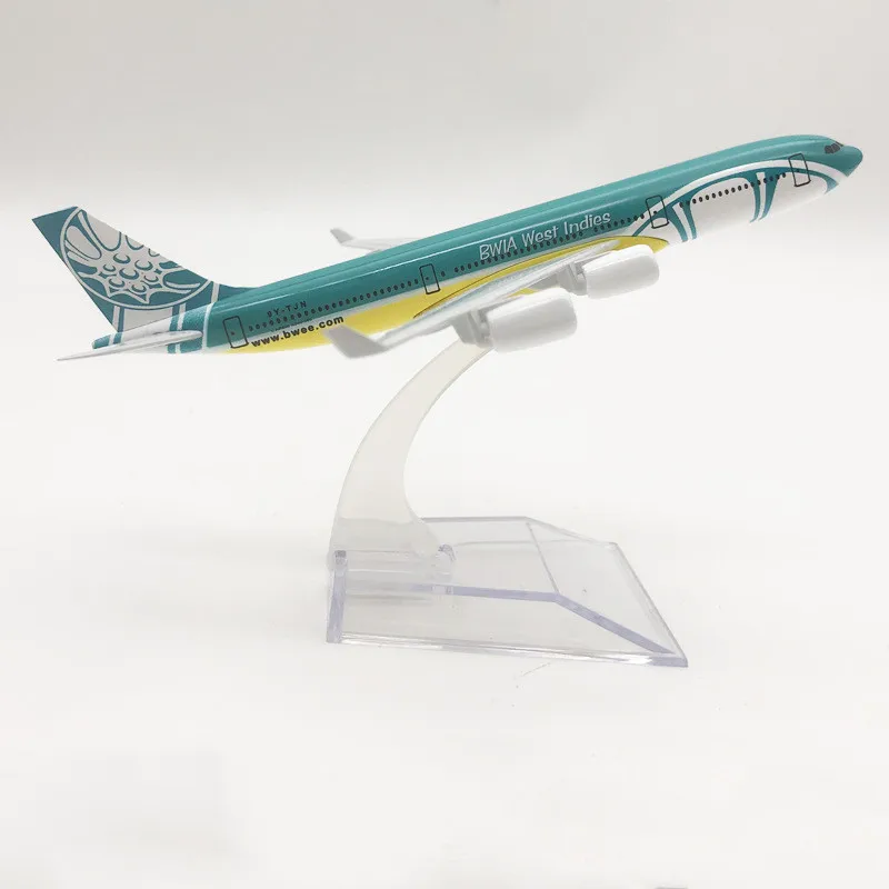 NEW 16cm Air BWIA WEST Indies Airways A340 Airbus 340 Airlines Metal Alloy Diecast Airplane Model Plane Aircraft Aeroplane