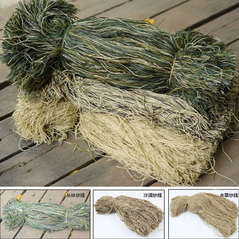 Hunting Accessories For Unisex 2024 New Camouflage Ghillie Suit DIY Material Invisible High Quality Yarn Set