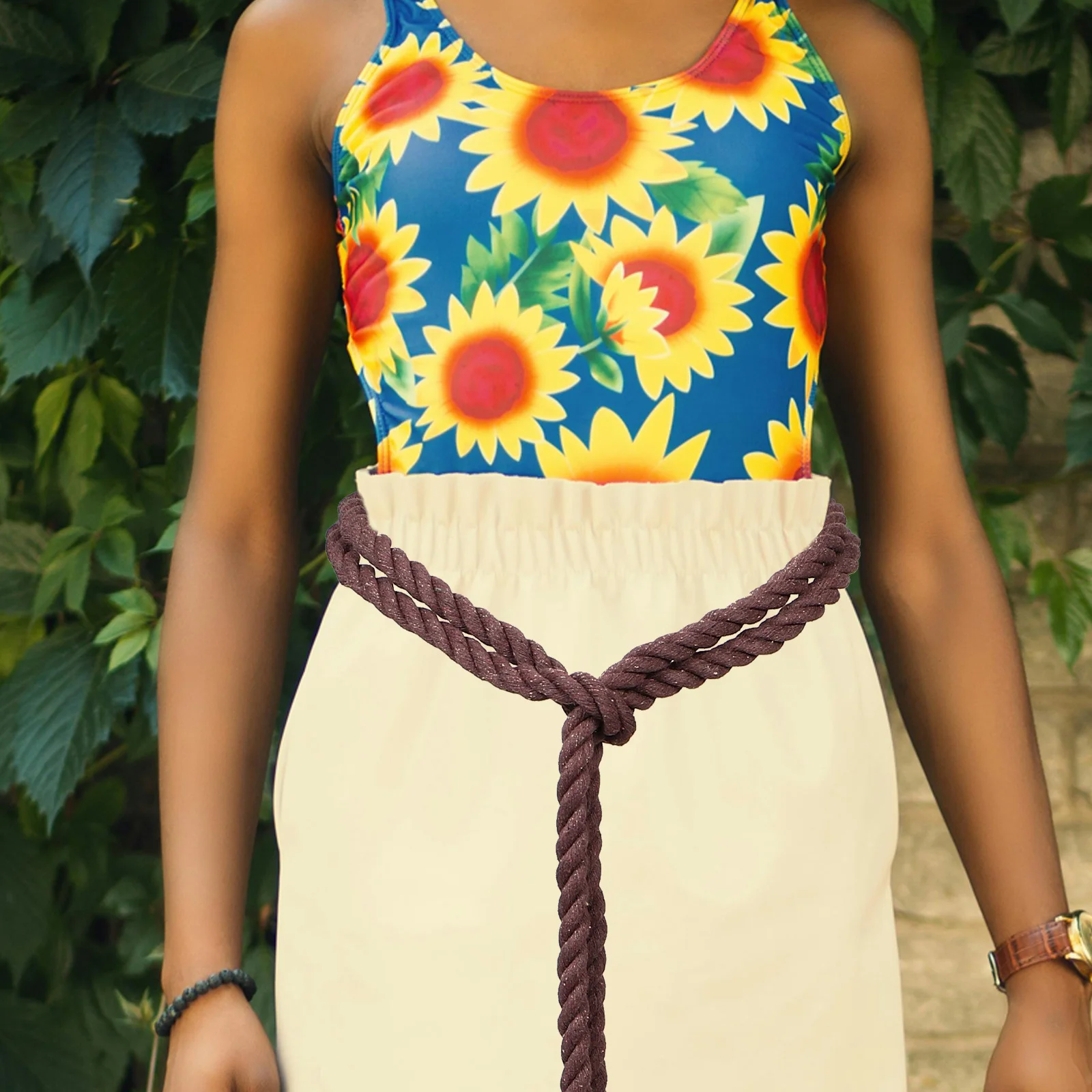 حزام الخصر المزخرف للكاهن، حبل من القطن المنسوج يدويًا، حزام ربطة عنق منسوج قابل للتعديل للنساء والرجال على طراز القرون الوسطى مع شرابات