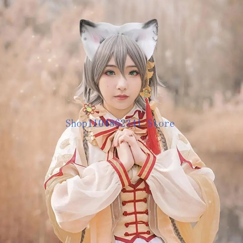 5asd สาวผม Hoop Furry หูแมว Furry แมวชุดปาร์ตี้แมวน่ารักคอสเพลย์