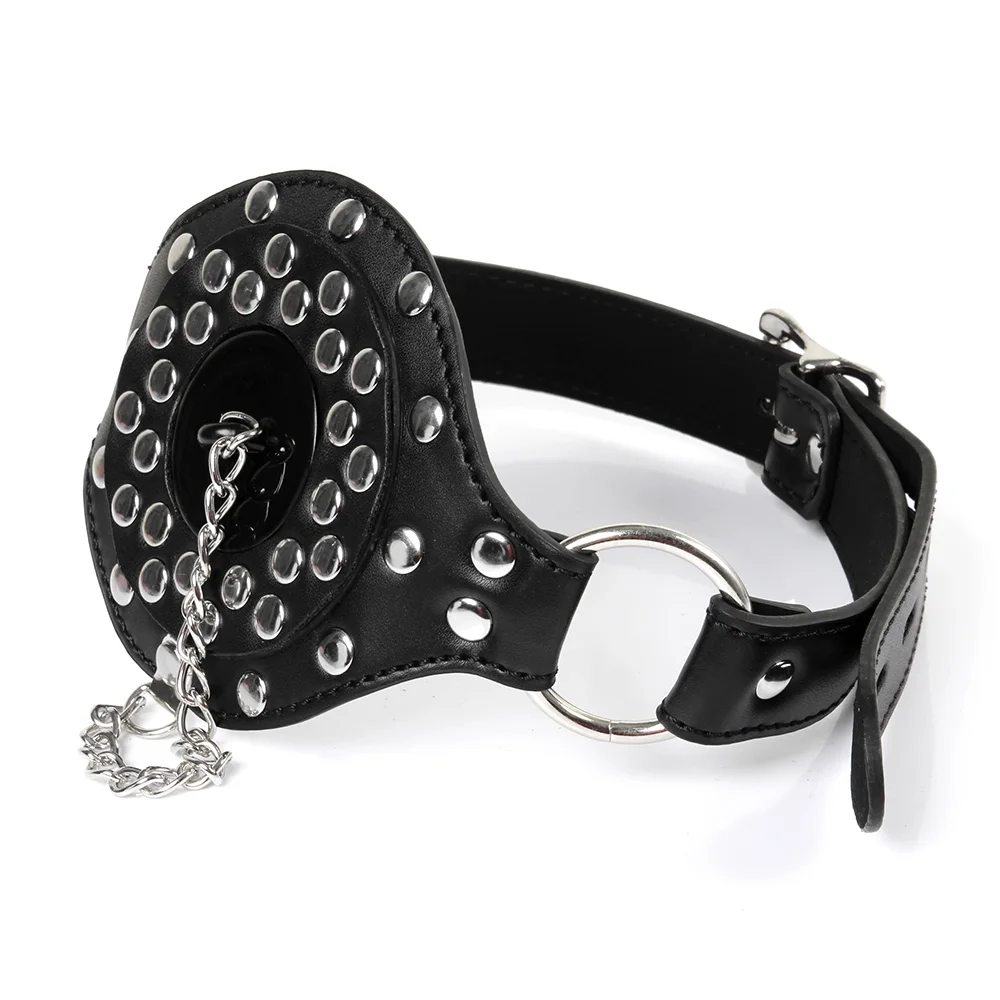 قفل قابس الفم مع قابس الفم لتدريب الحلق العميق BDSM الرقيق SM قناع الإباحية الملحقات الكمامة في لعبة الكبار ضبط النفس #5