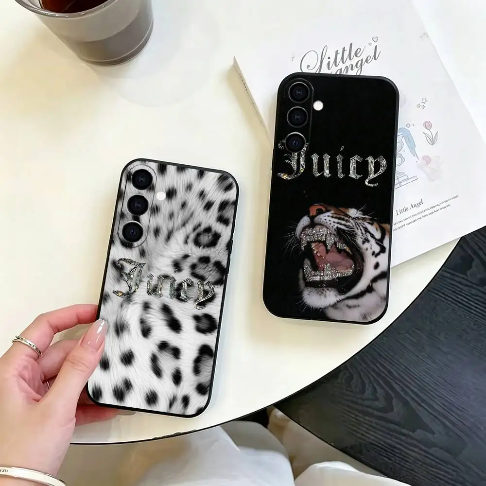 Classic J-Juicy Couture  gift Phone Case For Samsung Galaxy A73,A72,A71,A70,A53,A52,A51,Soft Silicone Black Cover
