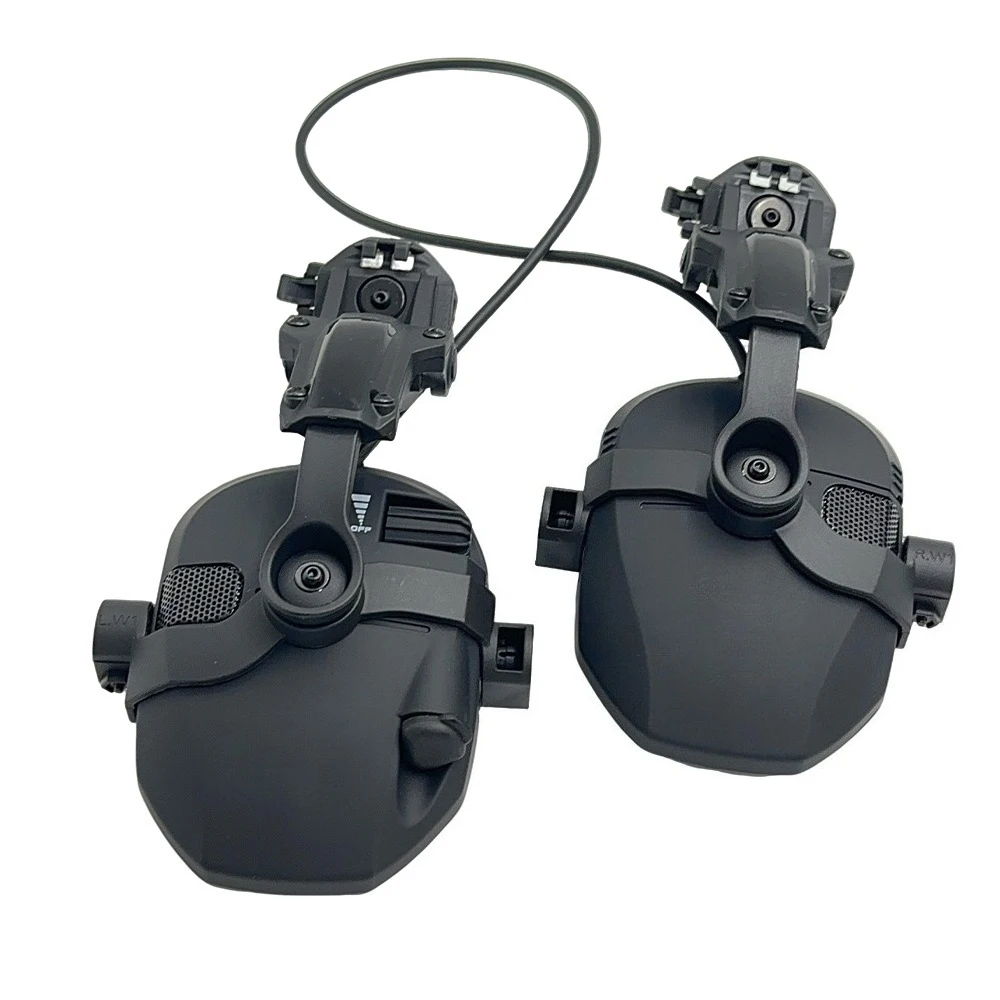 

elektroniczna nagłownia strzelecka wersja montowana na hełmie polowanie odbiór i redukcja szumów taktyczny zestaw słuchawkowy ochrona słuchu