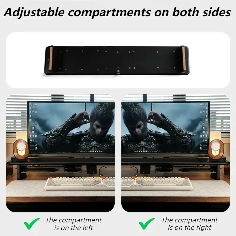 Wooden Z3 Monitor Rack Set Modular Office Monitors Height Increase Holder Desktop Computer Riser Stand Monitor Storage Bracket