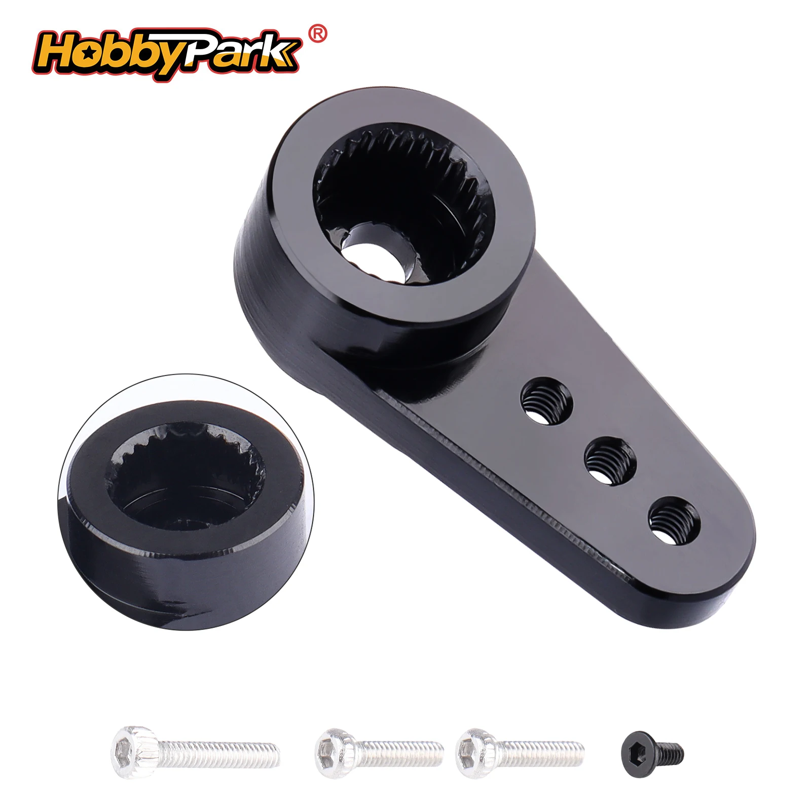 HobbyPark SCX24 25T Servo Arm Horn for 5mm Spline Gear High Torque Micro Servo 1/24 RC Crawler Not Fit Stock Servo