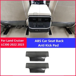 For Land Cruiser LC300 2022 2023 Seat Back Anti Kick Pad ABS Carbon Fiber Seat Back Protector Car Interior Accessories