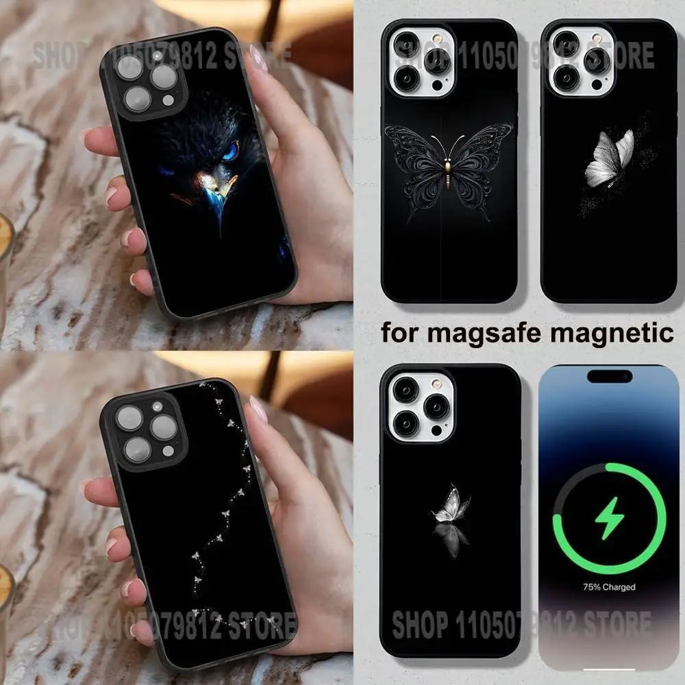 

luxury designer Aesthetic Edgy butterfly Phone Case For iPhone 17,16,15,14,13,12,11,X,Plus,Pro,Max,Mini Magnetic Wireless Charge