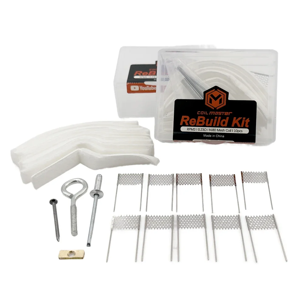 

Rebuild DIY Kit for RPM2 RPM3 Jellybox Nano URSA Nano 0.4ohm Argus G2 A1 NI80 DIY Mesh Screw Tool Gadgets