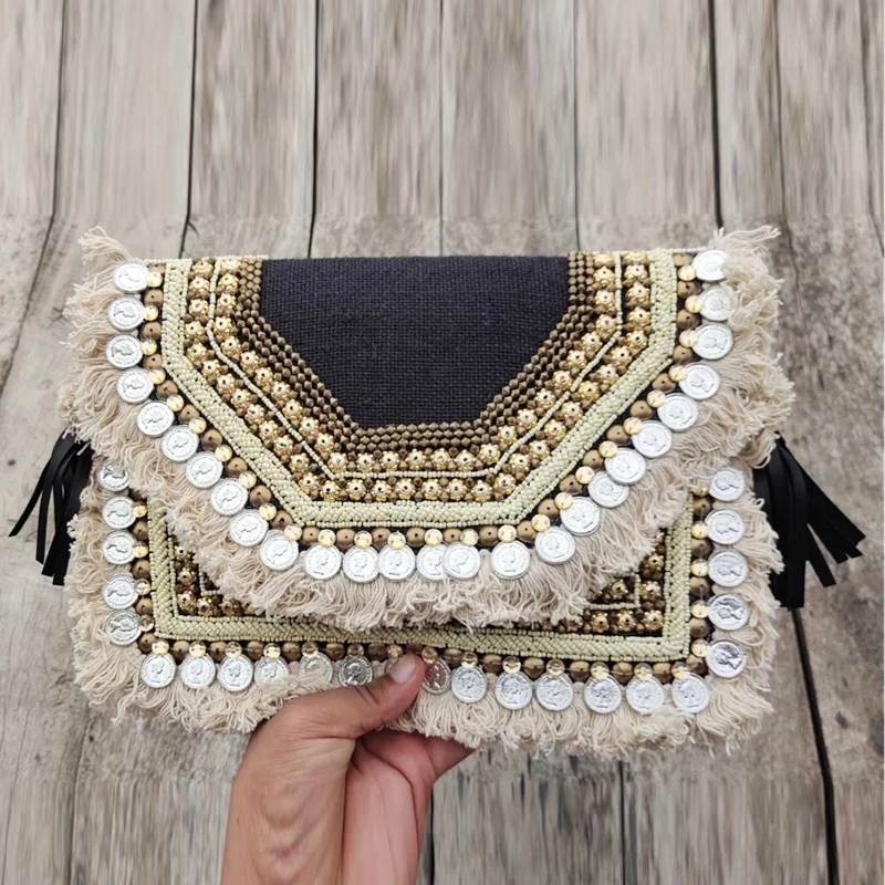 DOYUTIG Brand Summer Fresh Bohemia Design Indian Handmade Cross-body Bags Hobo Bags Women's Antique Ethnic Embroidery Bags F759