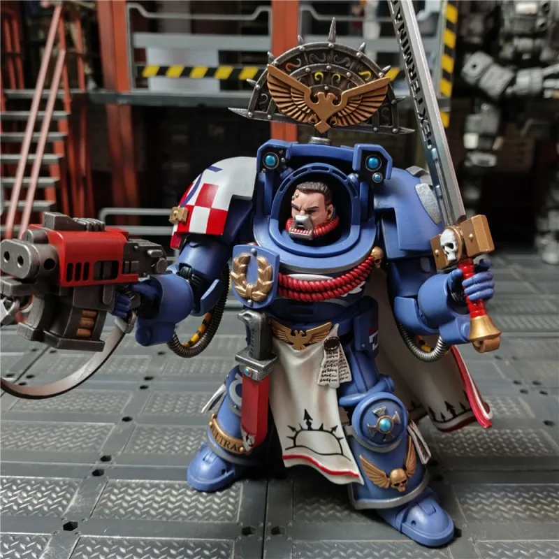 JOYTOY Ultramarines Terminator Capitan 1/18 Action Figure Warhammer 40K Anime Doll Joint Mobile Soldato Modello Raccogliere Giocattolo Regalo