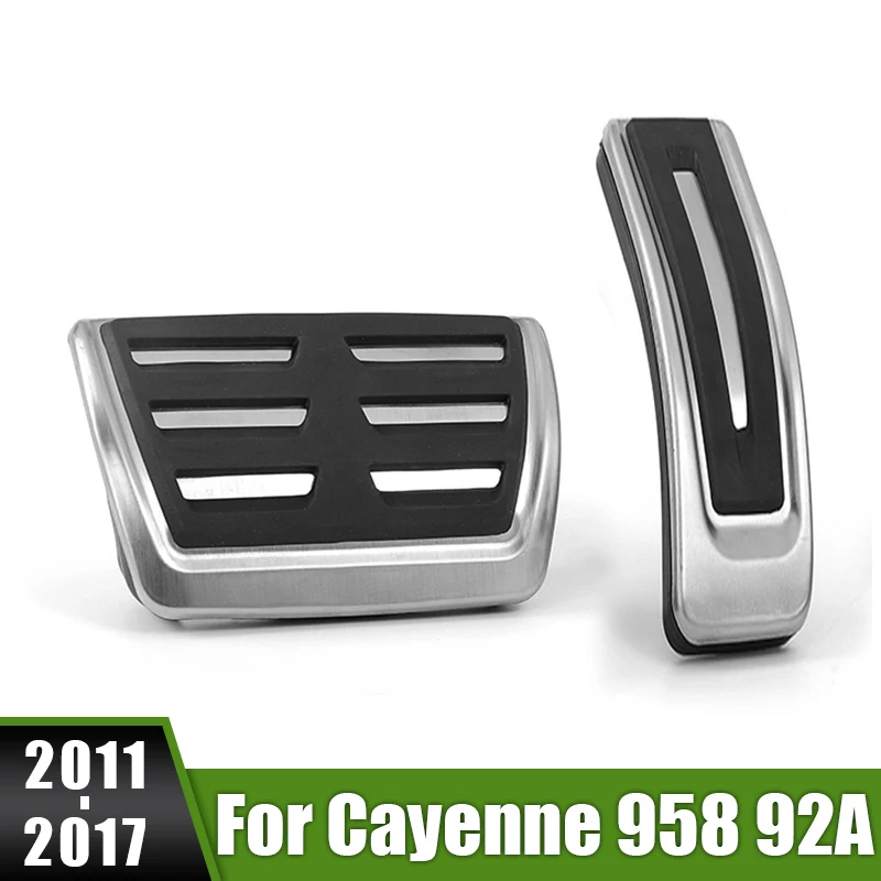 For Porsche Cayenne 958 92A 2011 2012 2013 2014 2015 2016 2017 Stainless Steel Car Accelerator Brake Pedals Cover Accessories