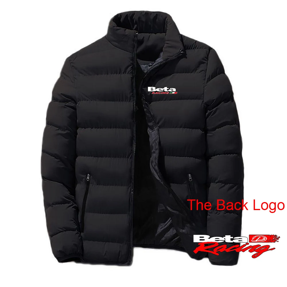 Beta Racing Motocross 2023 Men's New Winter Jacket Zip Hoodies Slim Fit Stand Collar Outwear Windproof Jackets Cotton Warm Tops