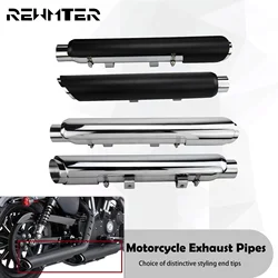 Motorcycle Exhuast Mufflers Shortshots Exhaust Pipes For Harley Sportster XL 883 Iron 1200 Forty Eight Superlow Roadster 2014-22