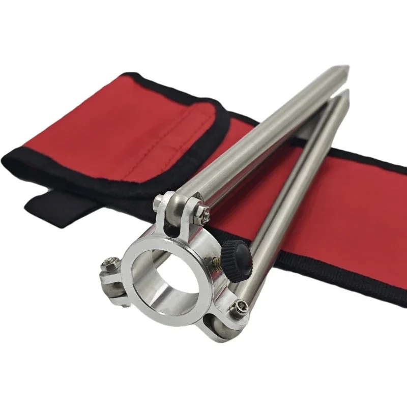 Stainless Steel Mini Tripod Prism Pole Holder for Trimble Nikon Total Station GPS Surveying Mini Tripod for Diameter 25cm Pole