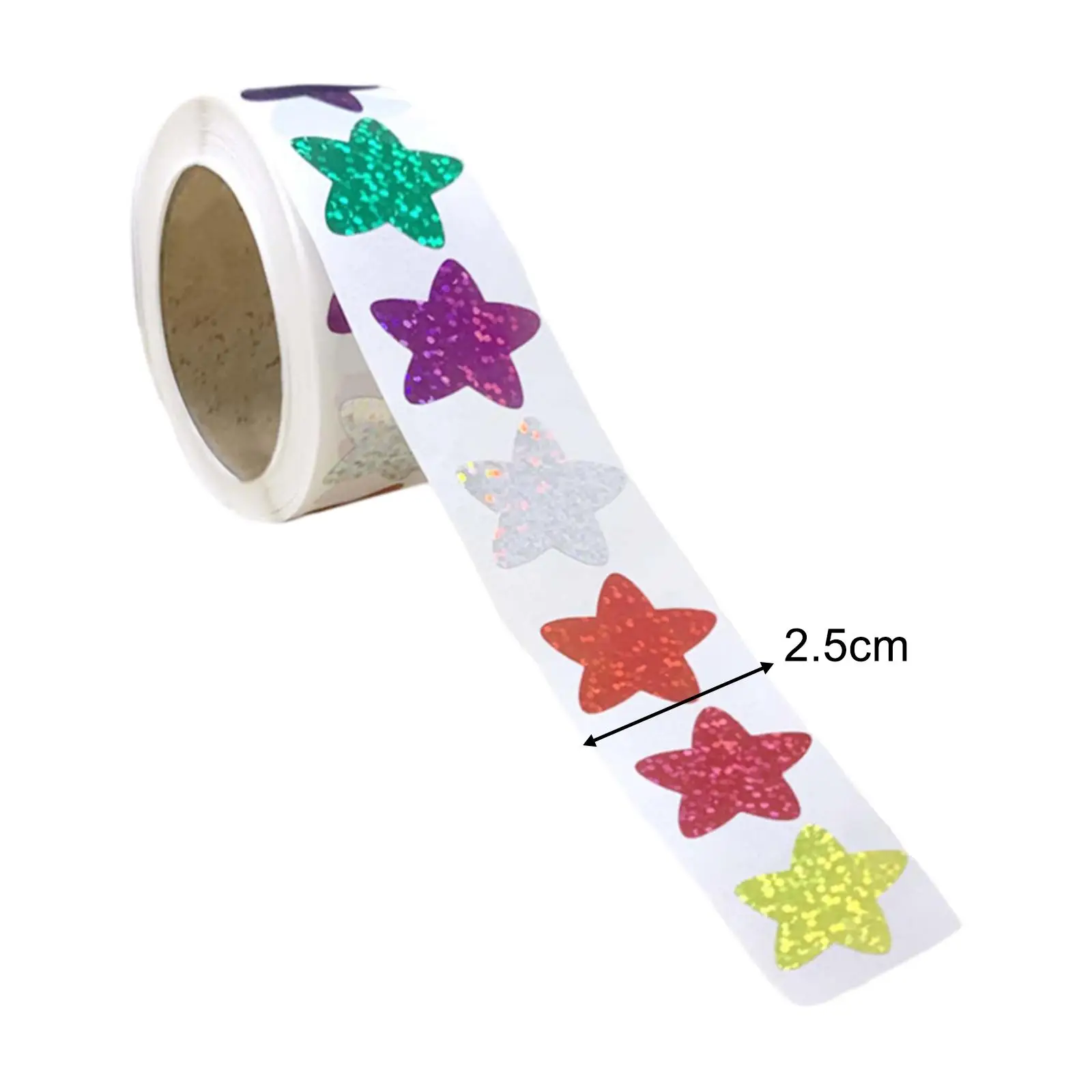 500Pcs Star Stickers 2.5cm for Boutiques Food Containers Scrapbooking