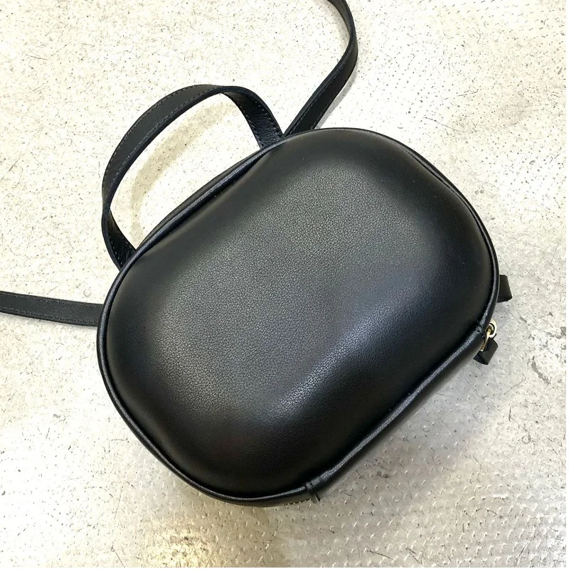 Handmade Retro Handbag Genuine Leather Female Bag Head Layer Cowhide Box Shoulder Bags Women Small Genuine Leather Crossbody Bag